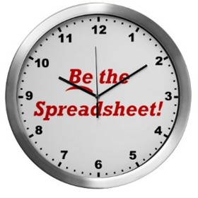 Be the spreadsheet accounting wall clock