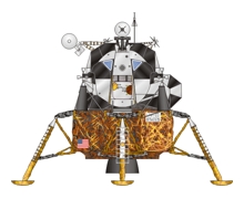 Lunar lander illustration.