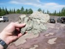 Some native copper found in pile of ore