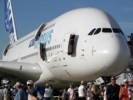Airbus A380 on display with doors open
